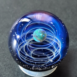 ☆送料無料、一点もの☆ 新世界の宇宙 ca-6 ブラックオパール ガラス ネックレス 1枚目の画像