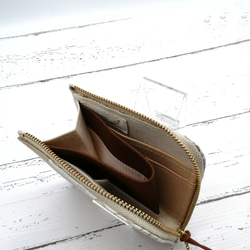コンパクト財布　ミニ財布  コンパクトＬ字ファスナー財布     軽い財布 3枚目の画像