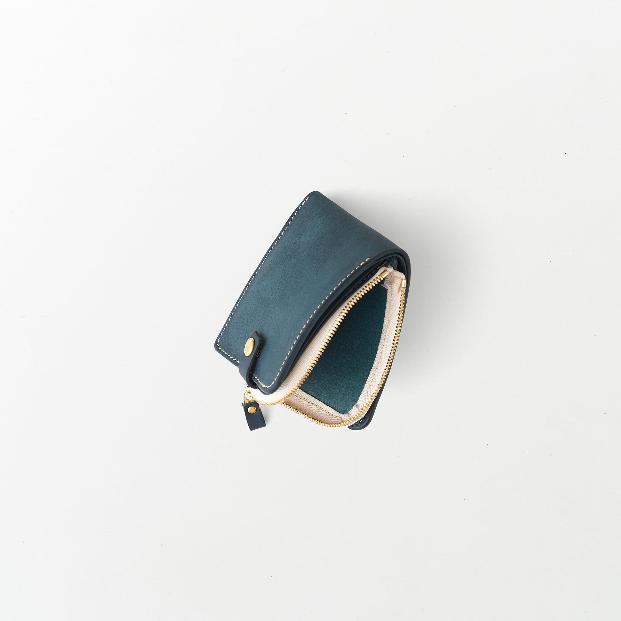 うす型レザー財布/Color:BlueGreen