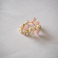 flower ear cuff(sakura pink） 1枚目の画像