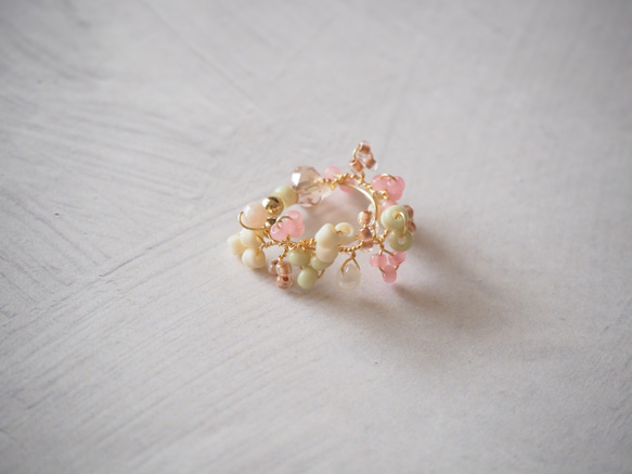 flower ear cuff(sakura pink） 1枚目の画像