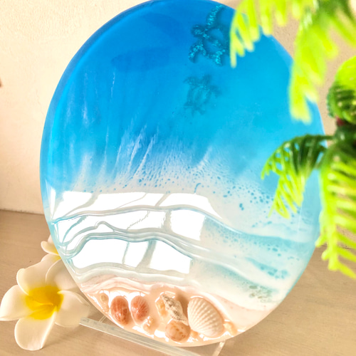 インテリア雑貨 海アート 海の置き物 アクセサリートレイ 貝殻 珊瑚礁