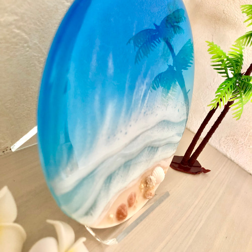 小さな癒しの海 海レジン プレート 海アート インテリア雑貨