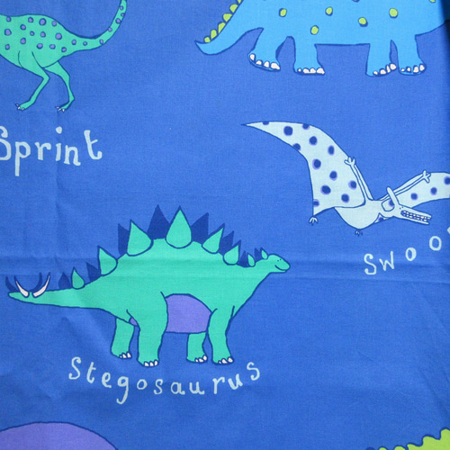 ☆ヴィンテージ 輸入生地 恐竜 ローラアシュレイ ティラノサウルス