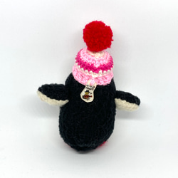 赤いクチバシ・ポンポンニット帽の小さなペンギン 5枚目の画像