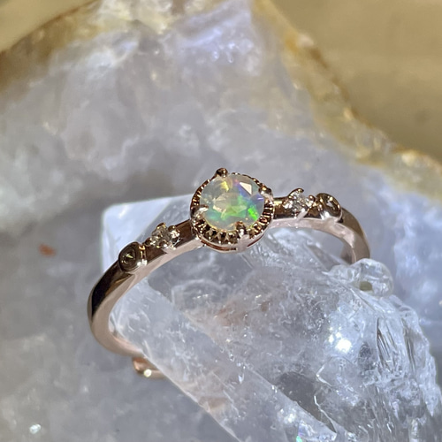 オパールのリング ローズゴールドコーティング 真鍮 指輪・リング COCO