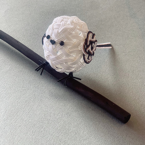 水引で作ったシマエナガ【受注制作】 その他置物 tomoemon 通販 水引で作ったシマエナガ【受注制作】 その他置物 tomoemon 通販