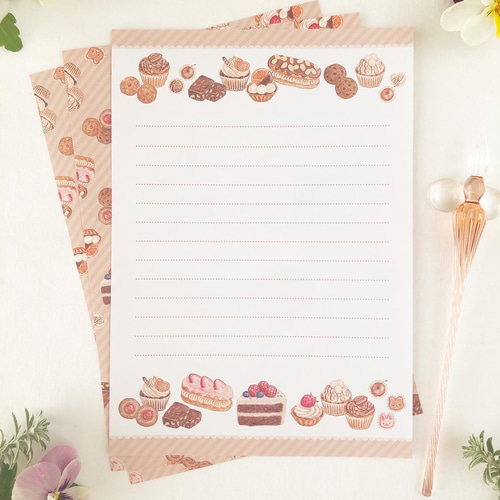 チョコレートスイーツ レターセット（letter writing set