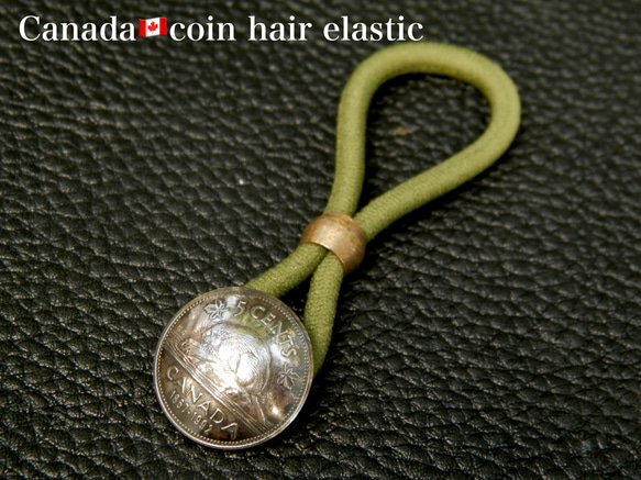 ＃H55  Canada Coin Hair Elastic 2枚目の画像