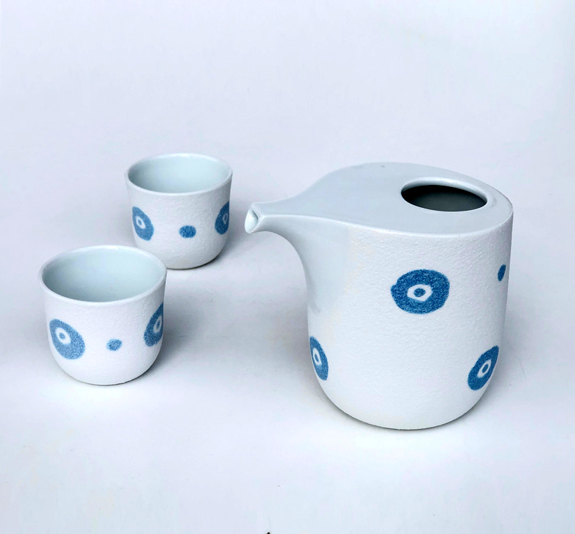 White Tone➕　酒器セット　ーCoral Blue ー