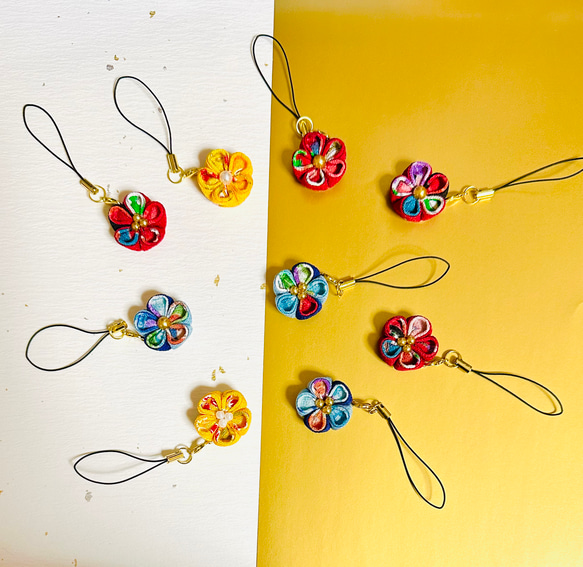 ちりめんストラップ20個セット☆花シリーズ☆ハンドメイド☆バラ
