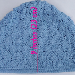 Crocheted beanie hat for women 6枚目の画像