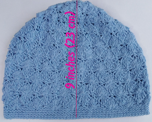 Crocheted beanie hat for women 6枚目の画像