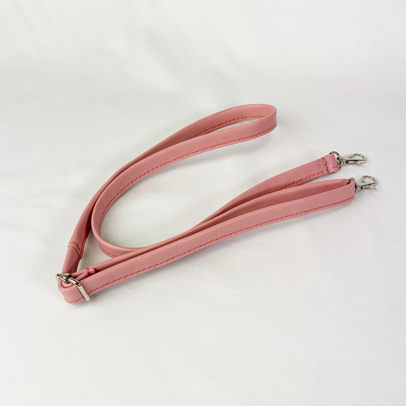 本革の2wayバッグ　ポシェットとウエストポーチ(pink) 10枚目の画像
