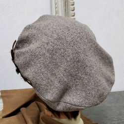 纏う…装いの帽子【コーディネートしやすいバスクベレー】暖かみのある素材でとても被りやすい帽子 秋冬の装いに 10枚目の画像