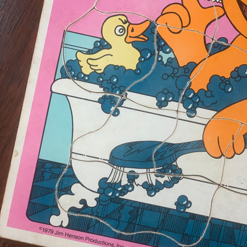 アメリカンビンテージ セサミストリート木製パズル1970年代
