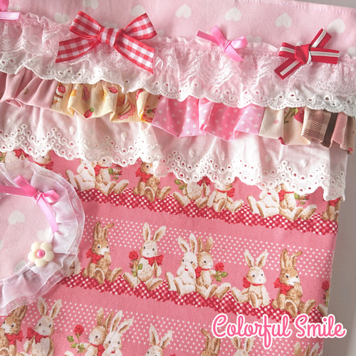 ネームタグ付き♡レッスンバッグ＆シューズバッグセット(フリル