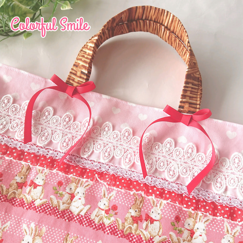 ネームタグ付き♡レッスンバッグ＆シューズバッグセット(フリル