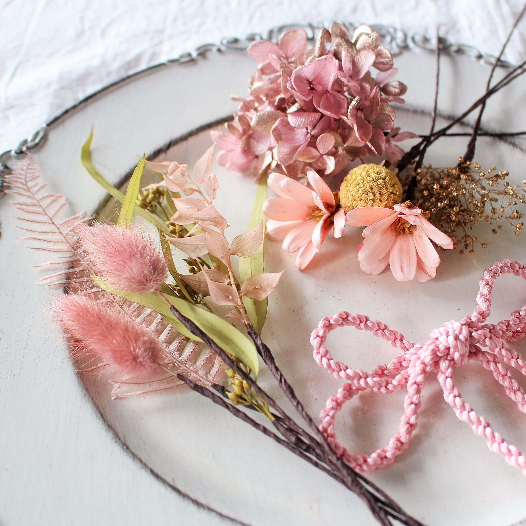 Heartヒロインリボンヘッドドレス(タータン) ピンク Heart Heroine Ribbon Headdress (Tartan) by Angelic Pretty
