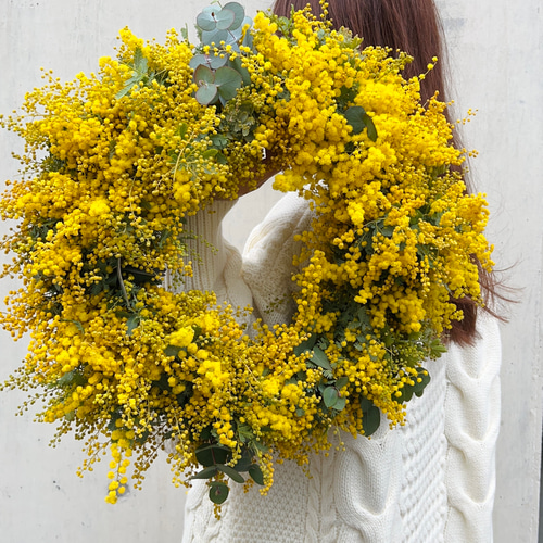 ミモザリース 特大40㎝ いいっ 