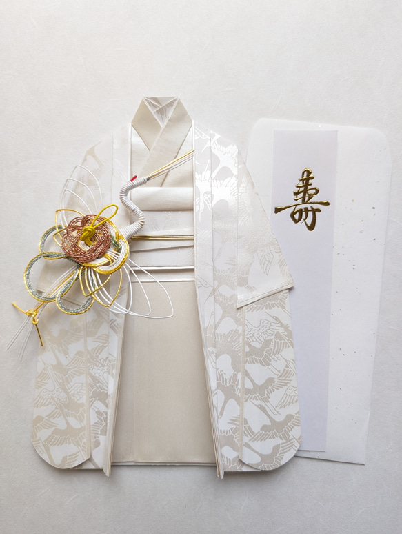 お祝儀袋　お祝い袋　御祝い　結婚式　白無垢　和装　ウェルカムボード　フォトウェディング　封筒　鶴　水引　和紙　結納 1枚目の画像