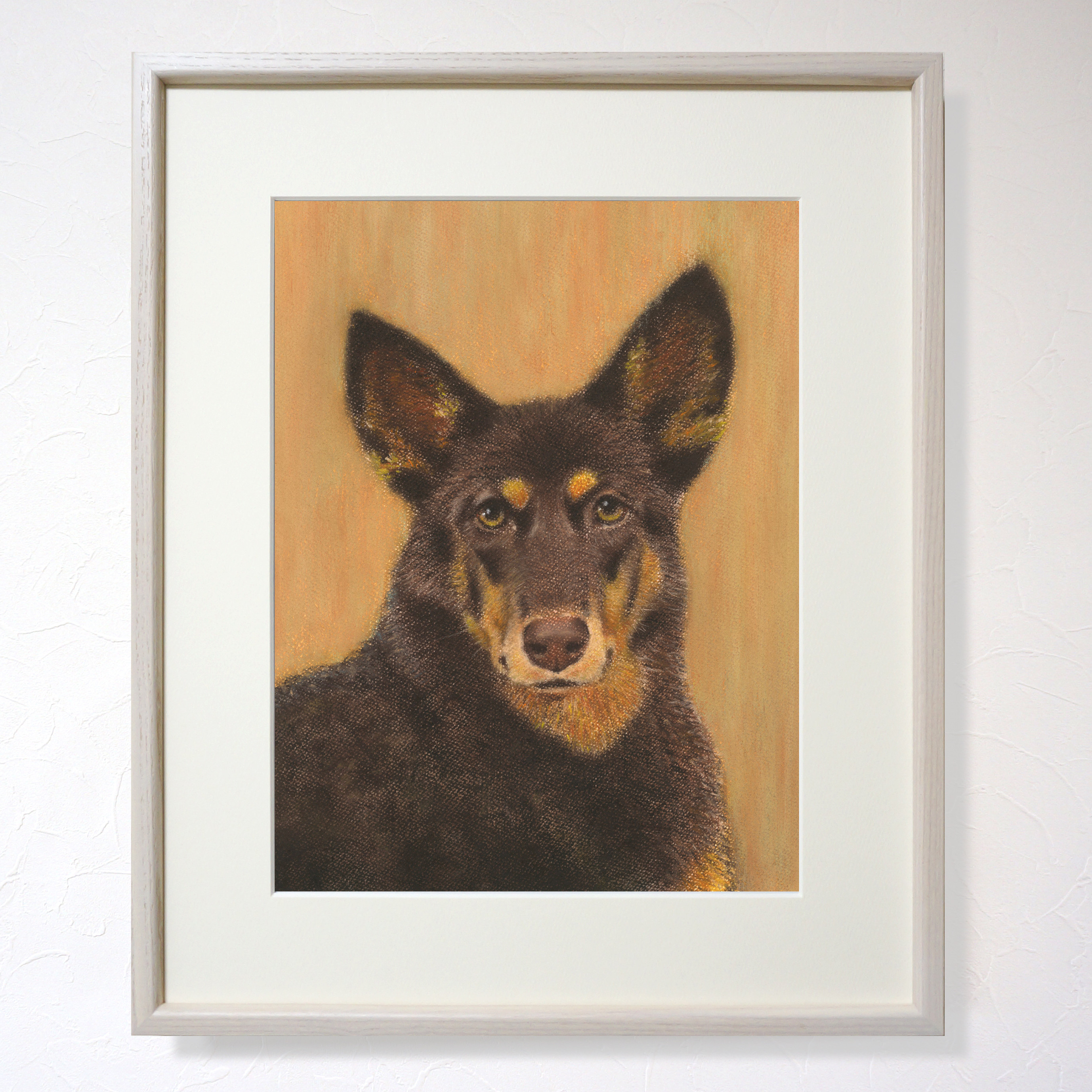 ナマケモノ  絵画  (額縁付)   ソフトパステル ナマケモノ 絵画 (額縁付) ソフトパステル 絵画