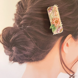 桜　つまみ細工髪飾り 5枚目の画像