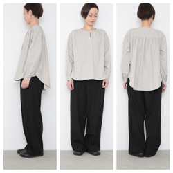 Sanada blouse / sky grey 3枚目の画像