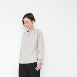 Sanada blouse / sky grey 6枚目の画像