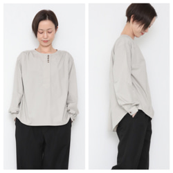 Sanada blouse / sky grey 2枚目の画像