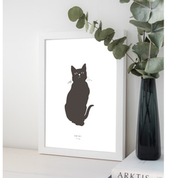 【アートポスター】北欧　ポスター　アート　写真　シンプル　モダン　ホワイト　猫　子供　かわいい　抽象　黒　英字 3枚目の画像