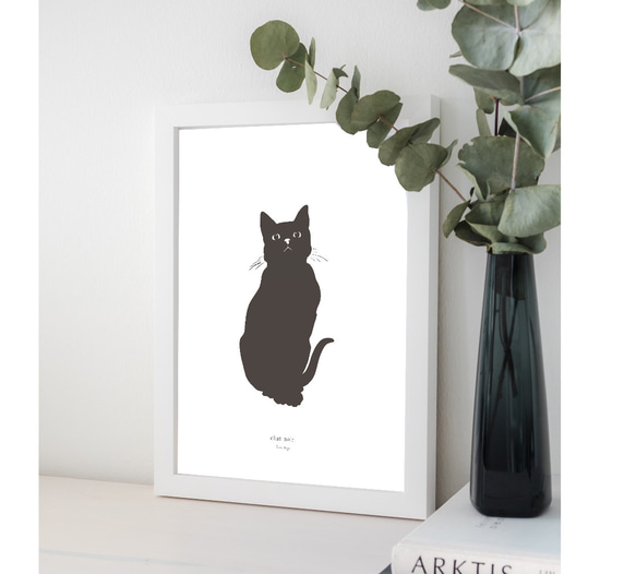 【アートポスター】北欧　ポスター　アート　写真　シンプル　モダン　ホワイト　猫　子供　かわいい　抽象　黒　英字 3枚目の画像