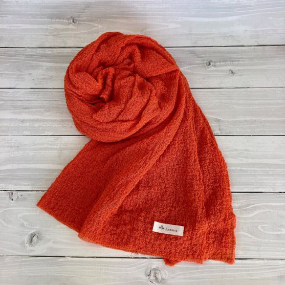 【春夏】６色『和紙』で編んだ、か～るい大判ニットストール 13枚目の画像