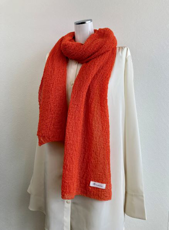 【春夏】６色『和紙』で編んだ、か～るい大判ニットストール 6枚目の画像