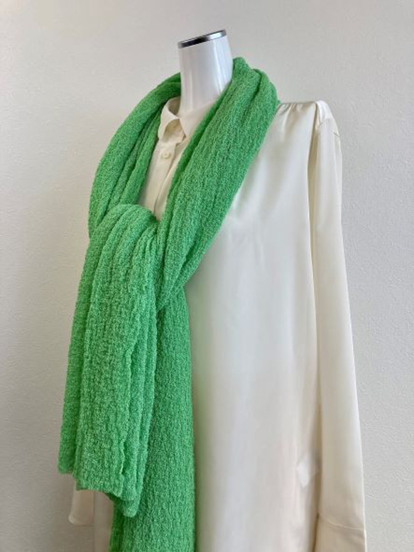 【春夏】６色『和紙』で編んだ、か～るい大判ニットストール 11枚目の画像