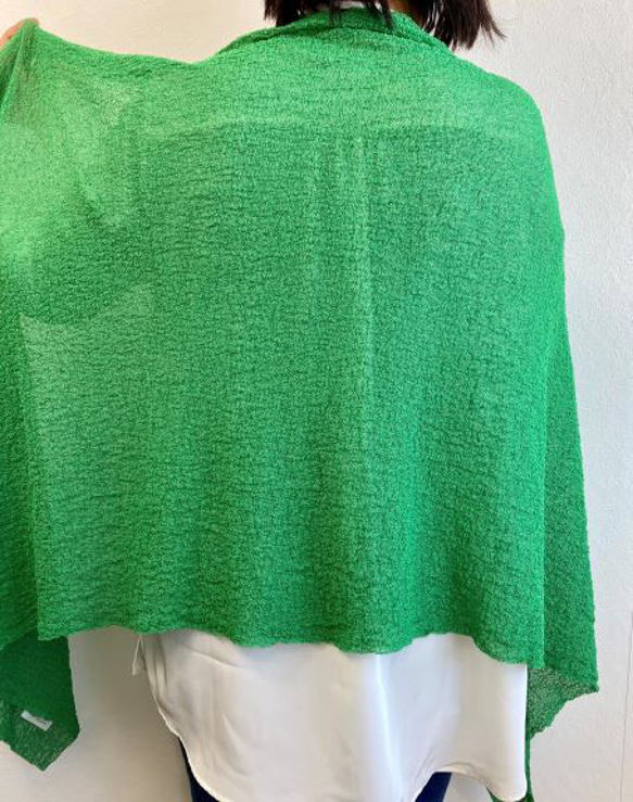 【春夏】６色『和紙』で編んだ、か～るい大判ニットストール 5枚目の画像