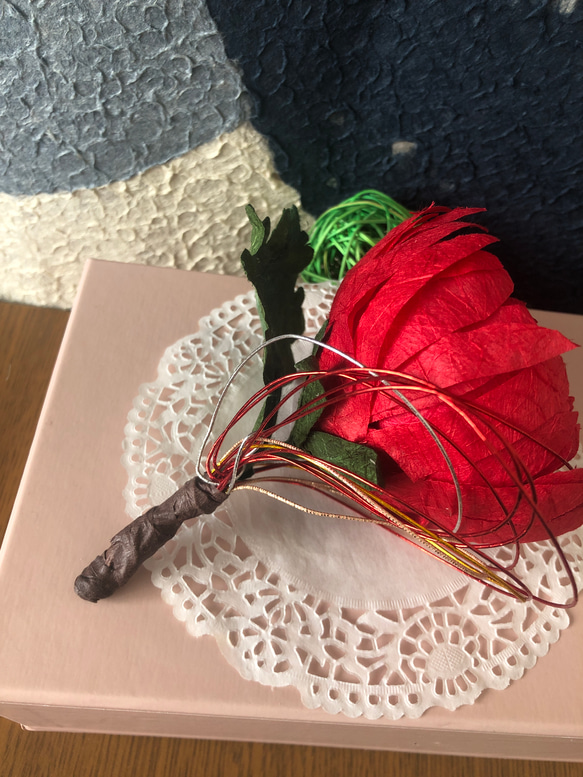 成人式卒業式に和紙髪飾りデコレーション組み合わせ自由ヘアアクセサリー和装小物かんざし水引菊花コサージュ紅白 6枚目の画像