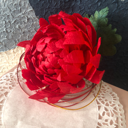 成人式卒業式に和紙髪飾りデコレーション組み合わせ自由ヘアアクセサリー和装小物かんざし水引菊花コサージュ紅白 1枚目の画像