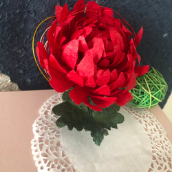 成人式卒業式に和紙髪飾りデコレーション組み合わせ自由ヘアアクセサリー和装小物かんざし水引菊花コサージュ紅白 2枚目の画像