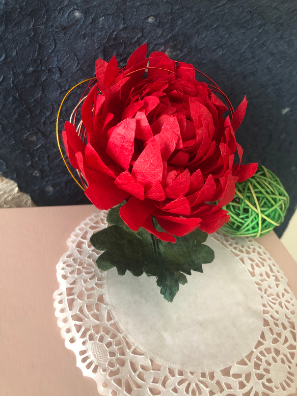 成人式卒業式に和紙髪飾りデコレーション組み合わせ自由ヘアアクセサリー和装小物かんざし水引菊花コサージュ紅白 2枚目の画像
