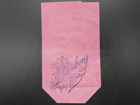 フランスアンティ－クbonbonペーパーバッグ（Rose) 6枚目の画像