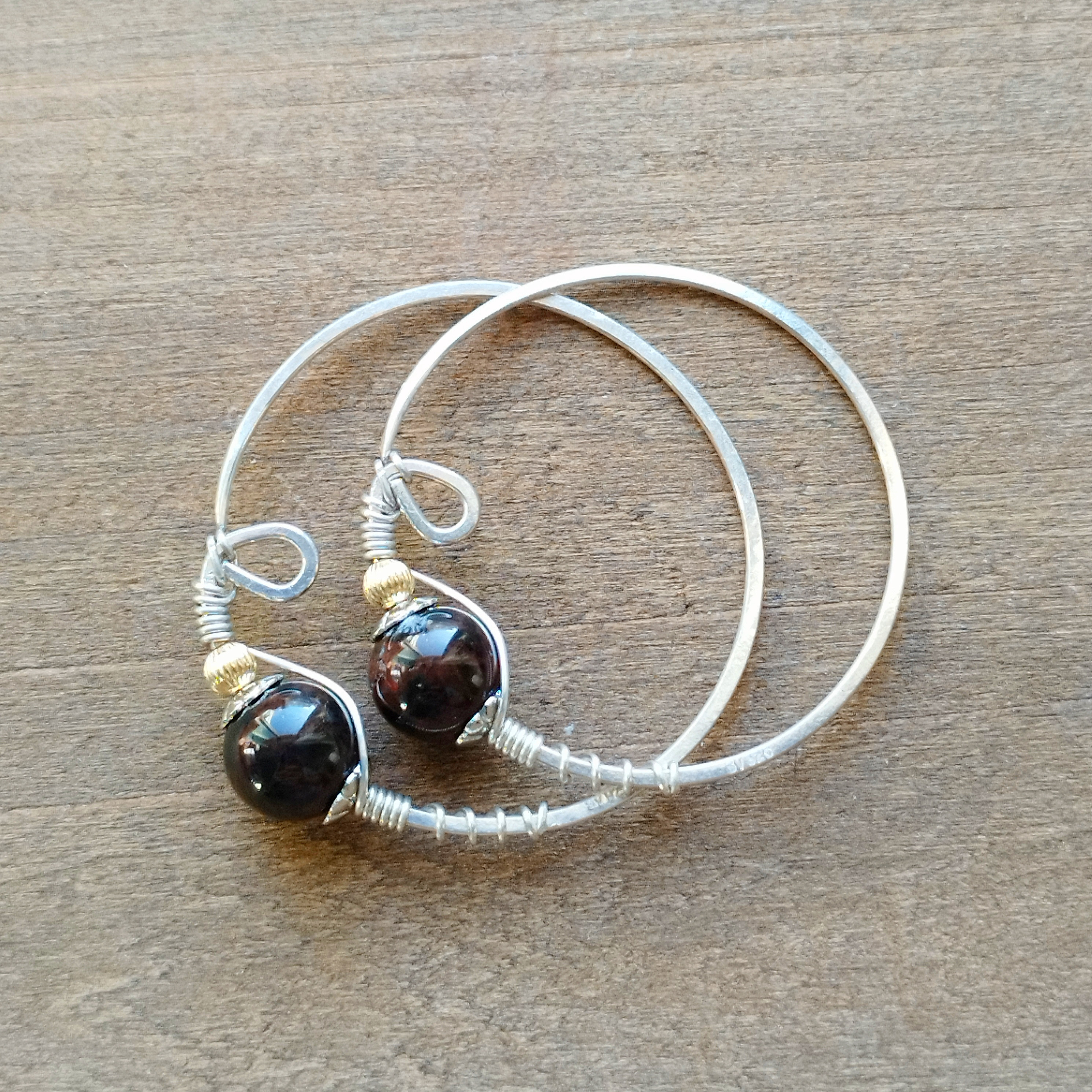 北海道　旭川　アイヌ ニンカリ　耳飾り 金属製 とんぼ玉付き 民族 AINU PEOPLE the far east northen tribes |  backroom 214