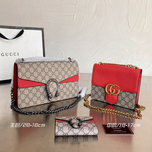 Gucci家3点セット‼️高品質実物撮影‼️ 大きいバッグ:28×18中包 Gucci家3点セット‼️高品質実物撮影‼️ 大きいバッグ:28×18中包
