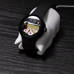 Apple Watch 充電器ホルダー （ごめん寝 / 猫の額をお借りします） 3枚目の画像