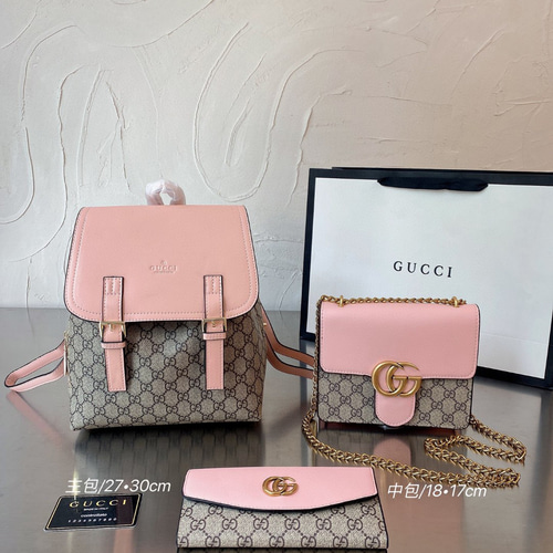 Gucci 家3点セット‼️高品質実物撮影‼️ 大きいバッグ：27×30中包:18  