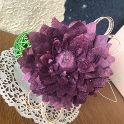 成人式卒業式に和紙髪飾りデコレーション組み合わせ自由ヘアアクセサリー和装小物かんざし水引花紫コサージュブーケ 5枚目の画像