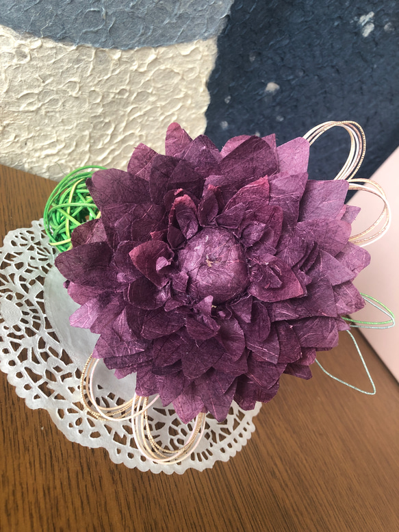 成人式卒業式に和紙髪飾りデコレーション組み合わせ自由ヘアアクセサリー和装小物かんざし水引花紫コサージュブーケ 5枚目の画像