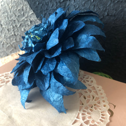 成人式卒業式に和紙髪飾りデコレーション組み合わせ自由ヘアアクセサリー和装小物かんざし水引結婚式ナチュラルブルー青花バラ 2枚目の画像
