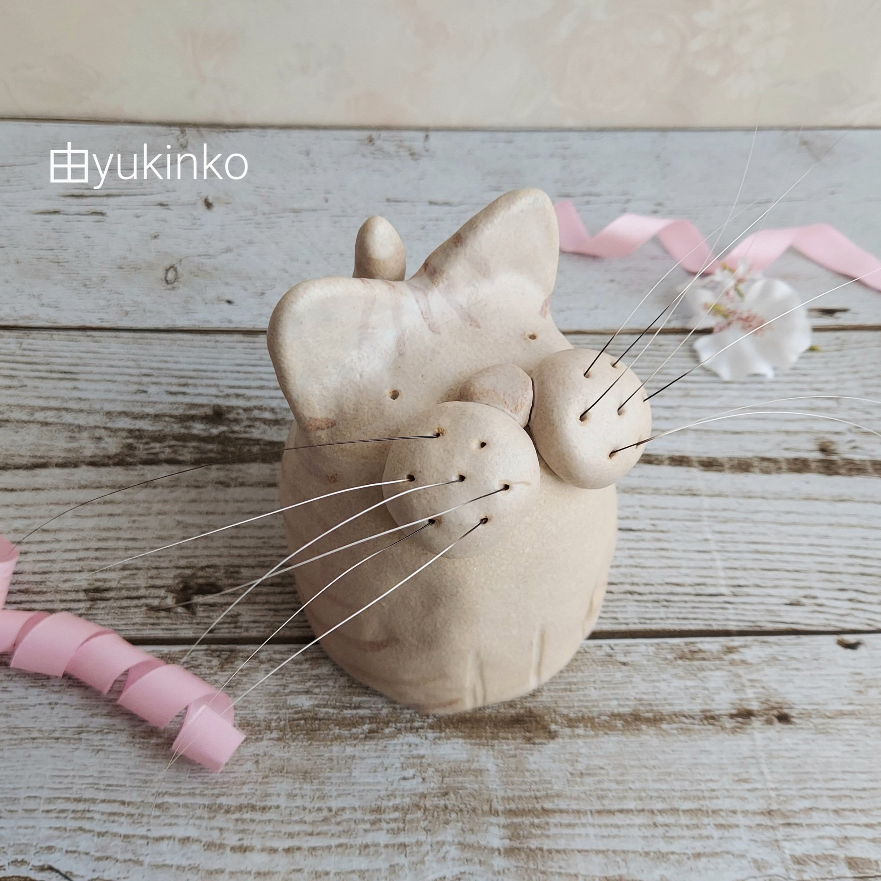 猫ひげスタンド(茶トラちゃん)