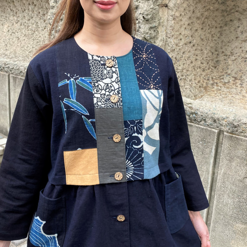 古布アレンジブラウス】高木ふくえ作ミセスシニアレディース50代60